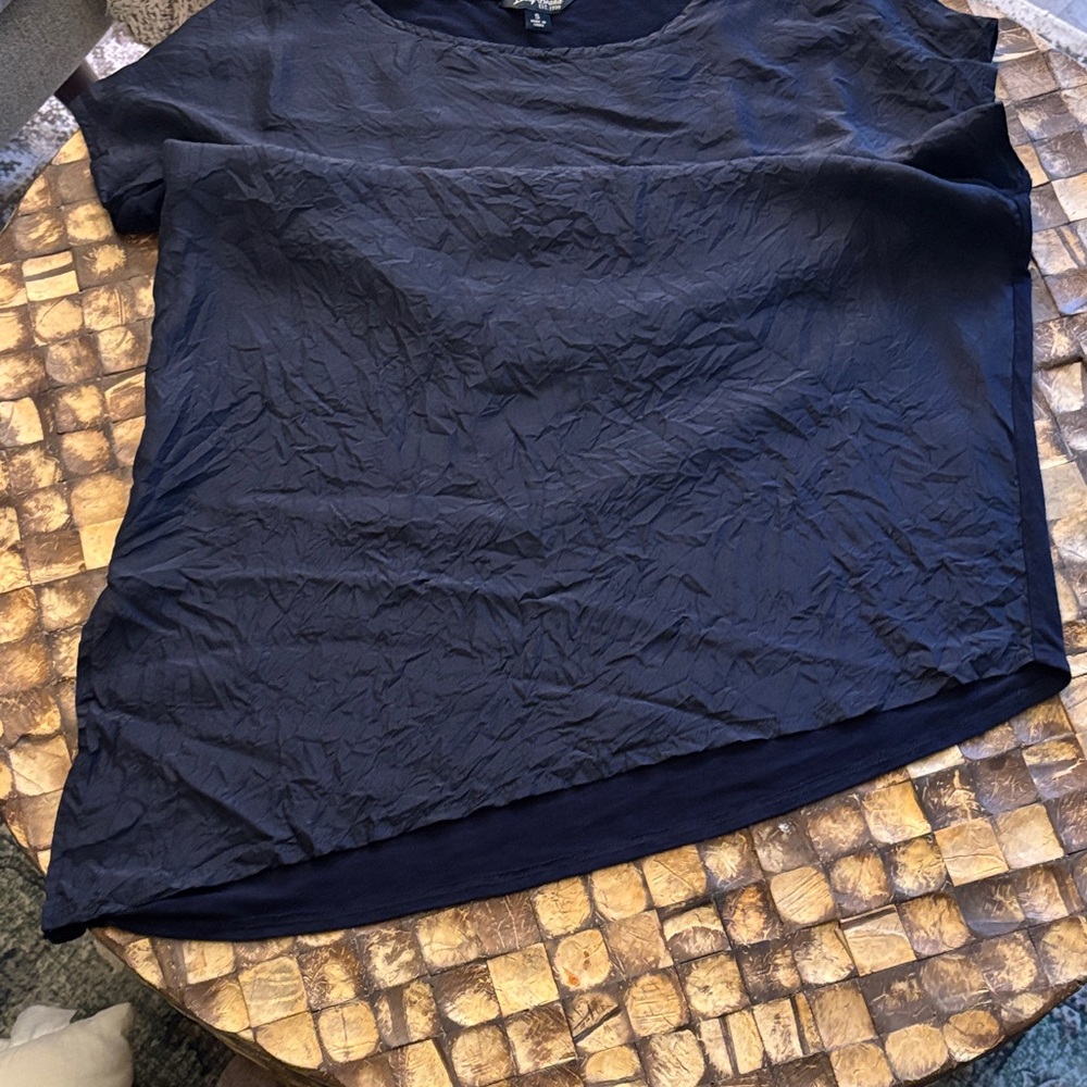 Lucky Brand Deep Blue Women's Blouse - Picture 2 of 2